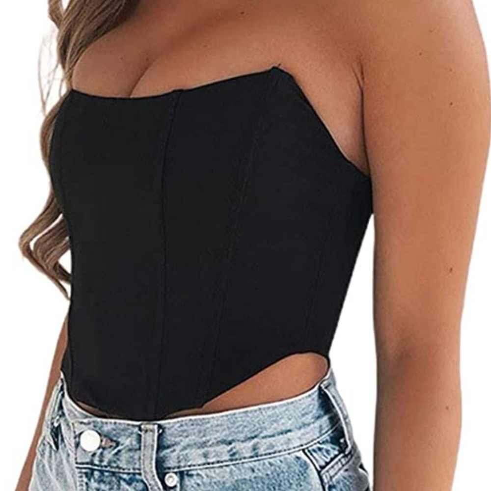 Push Up Corset Strapless Top